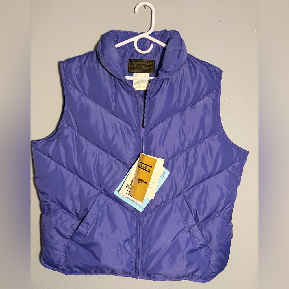 Vintage 90s Eddie Bauer Womens XL Goose‎ Down Fill Puffer Vest Jacket Skykomish